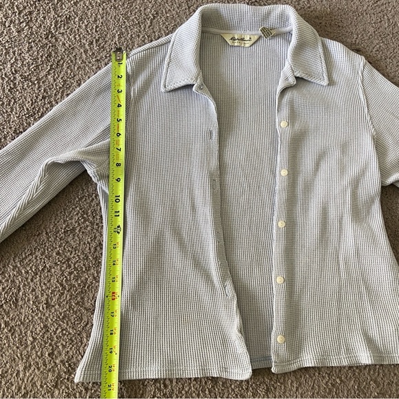 Eddie Bauer Waffle Cotton Button Up - Picture 5 of 10